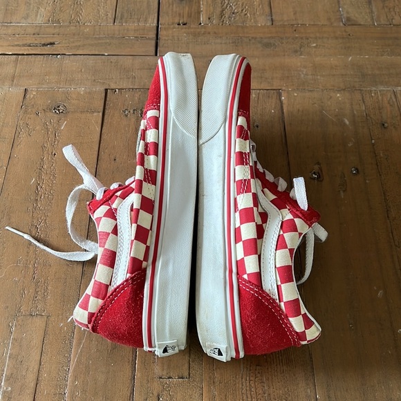 Vans old skool red and white checkered sneakers - Picture 7 of 9